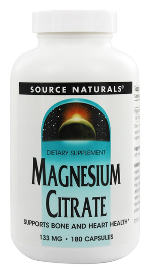 Source Naturals - Magnesium Citrate 133 mg. - 180 Capsules