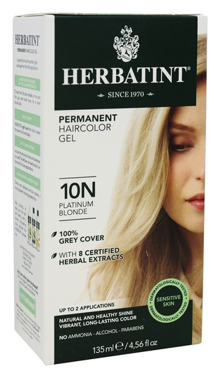 Herbatint - Herbal Haircolor Permanent Gel 10N Platinum Blonde - 4.5 fl. oz.