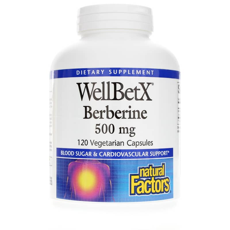 Natural Factors WellBetX Berberine 500 Mg 120 Veg Capsules