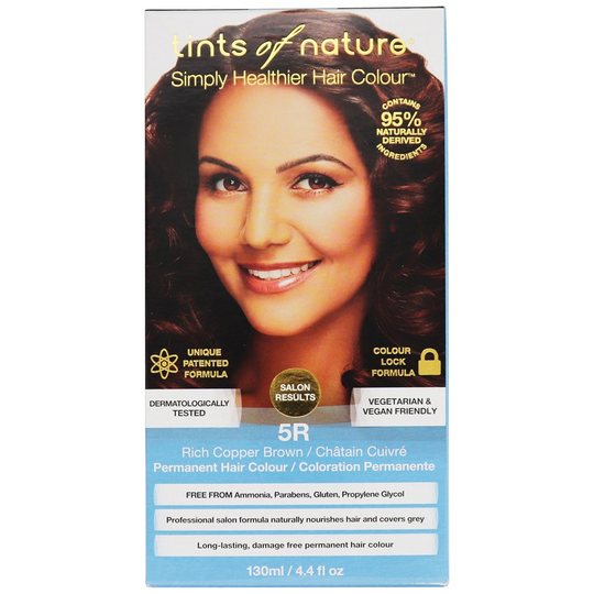 Tints Of Nature - Conditioning Permanent Hair Color 5R Rich Copper Brown - 4.4 fl. oz.