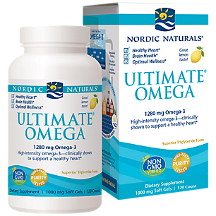 Ultimate Omega - 1,280 MG Omega-3 - Lemon (120 Softgels)