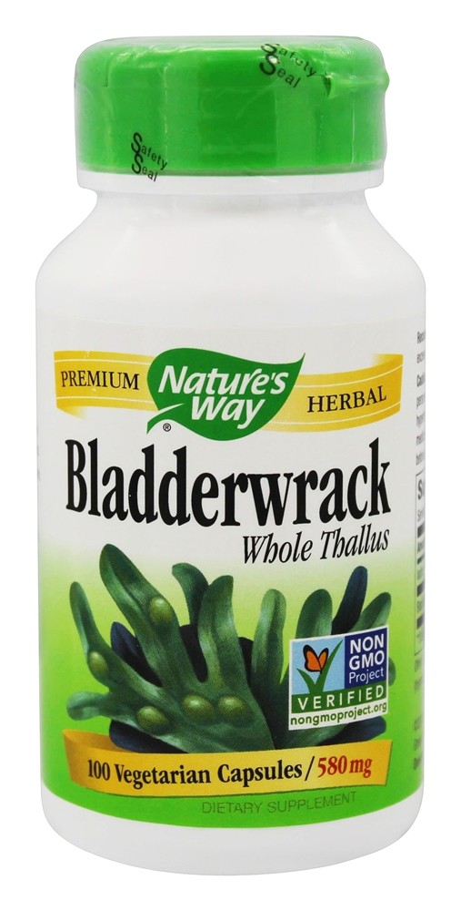 Nature's Way - Bladderwrack Whole Thallus 580 mg. - 100 Vegetarian Capsules