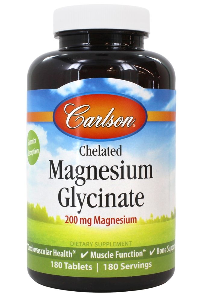Carlson Labs - Chelated Magnesium 200 mg. - 180 Tablets