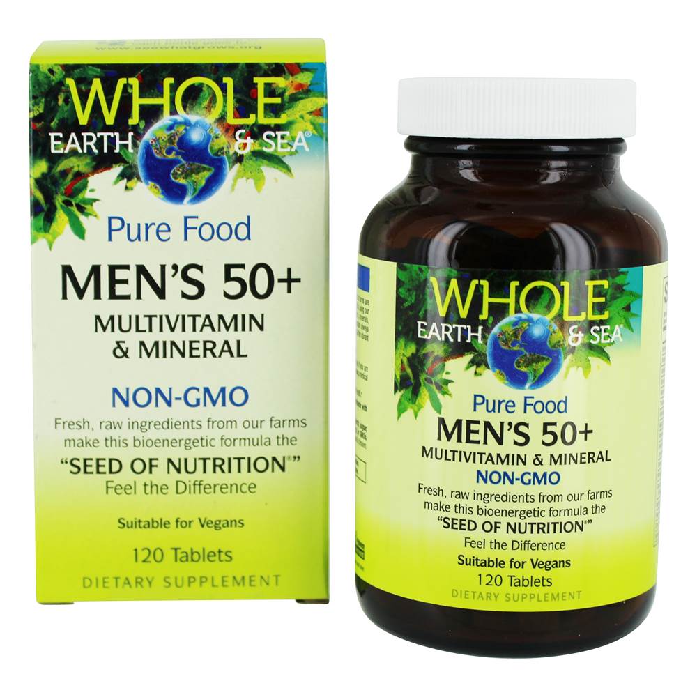 Whole Earth & Sea - Pure Food Men's 50 Multivitamin & Mineral - 120 Tablets