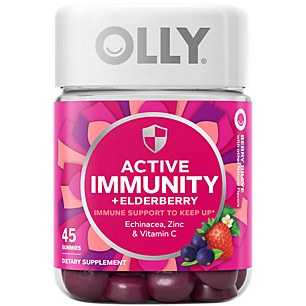 Active Immunity + Elderberry Gummies - Immune Support with Echinacea, Zinc & Vitamin C - Berry Brave (45 Gummies)