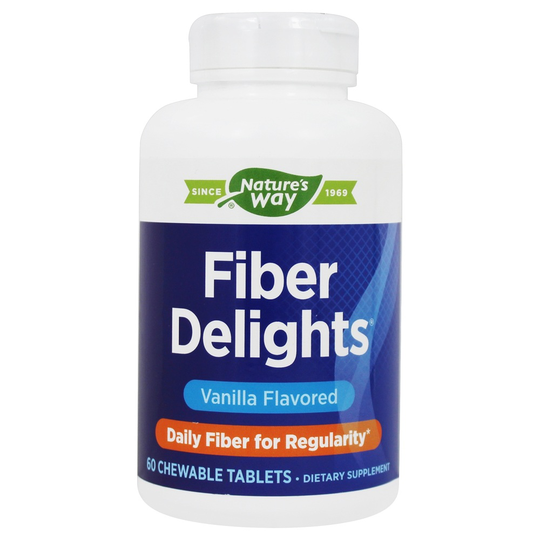 Nature's Way - Fiber Delights Vanilla Flavored - 60 Chewable Tablets