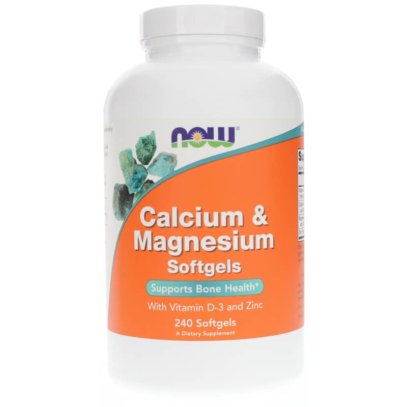 NOW Foods Calcium & Magnesium Softgels with Vitamin D3 & Zinc 240 Softgels