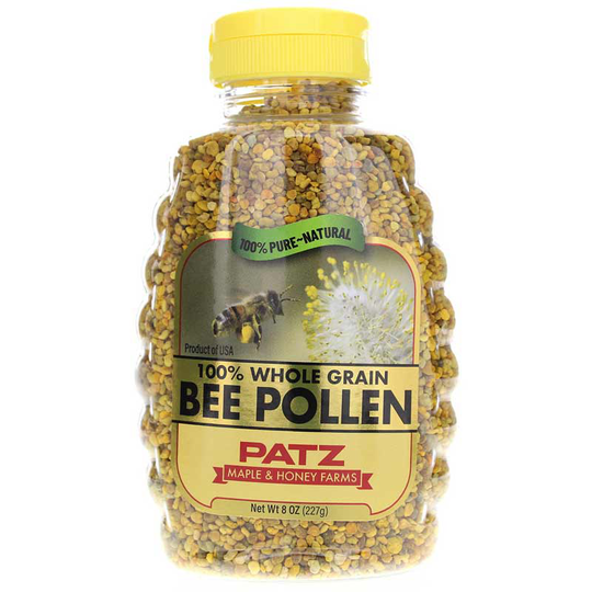 Patz Maple & Honey Farms Bee Pollen 100% Whole Grain Granules 8 Oz