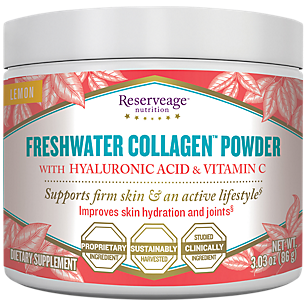 Freshwater Collagen Powder with Hyaluronic Acid & Vitamin C - Lemon (30 Servings)
