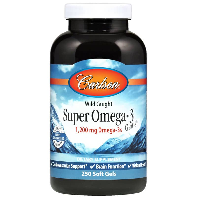 Carlson Labs Super Omega-3 Gems 1,200 Mg 250 Softgels