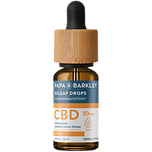 CBD Hemp Extract Releaf Drops - Infused Measured Relief - 30 MG Per Serving - Natural (0.5 Ounces)