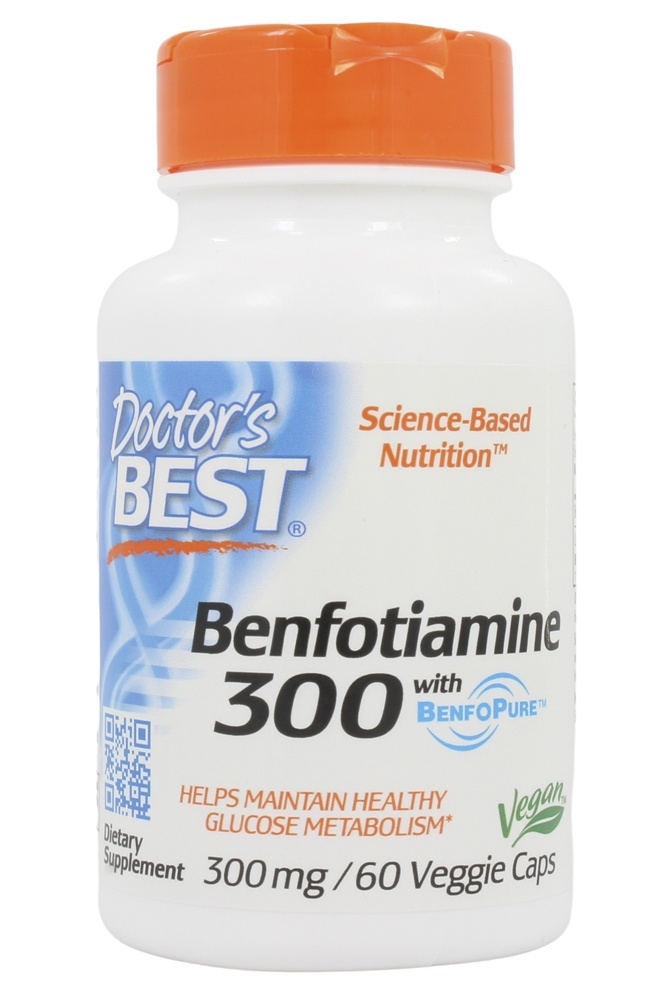 Doctor's Best - Benfotiamine Fat Soluble Vitamin B1 300 mg. - 60 Vegetable Capsule(s)