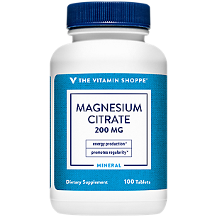Magnesium Citrate - Promotes Energy Production & Muscle Relaxation - 200 MG (100 Tablets)