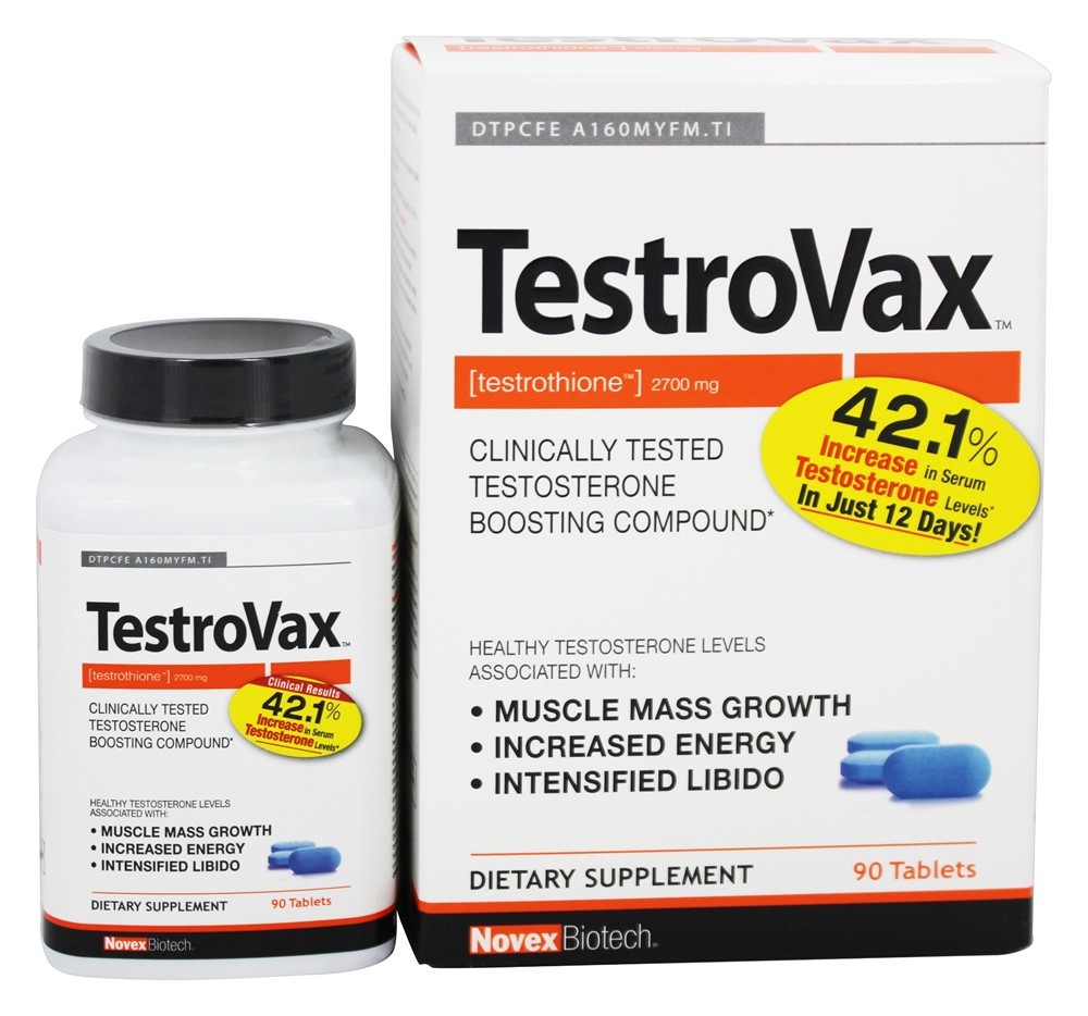 Novex Biotech - TestroVax Clinically Tested Testosterone Boosting Compound - 90 Tablets