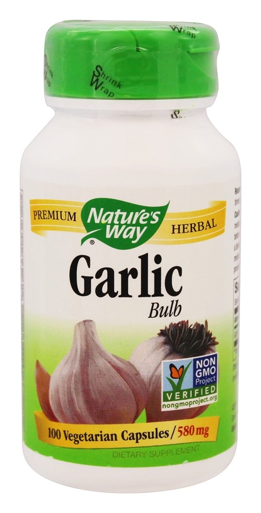 Nature's Way - Garlic Bulb 580 mg. - 100 Vegetarian Capsules