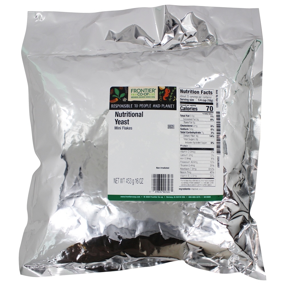 Frontier Natural Products - Nutritional Yeast Mini Flakes - 1 lb.