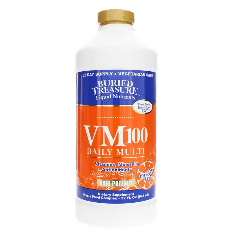 Buried Treasure VM 100 Daily Liquid Multi Vitamins and Minerals 32 Oz