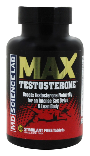 MD Science Lab - Max Testosterone Stimulant-Free - 60 Tablets