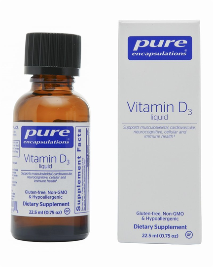 Pure Encapsulations - Vitamin D3 Liquid 25 mcg. - 22.5 ml.