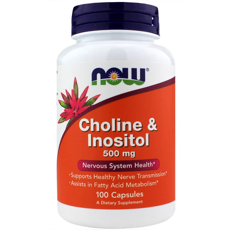 NOW Foods Choline & Inositol 500 Mg 100 Capsules