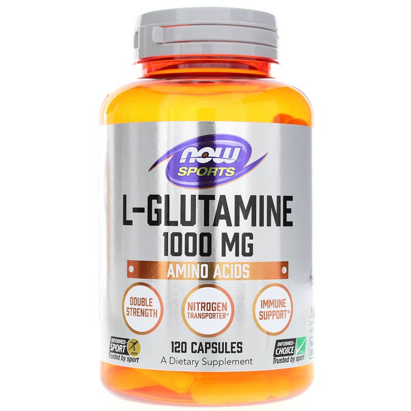 NOW Foods L-Glutamine 1000 Mg Double Strength 120 Capsules