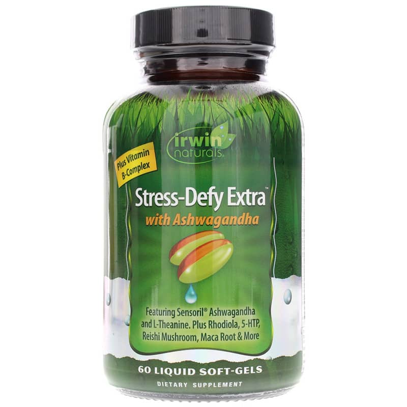 Irwin Naturals Stress-Defy Extra with Ashwagandha 60 Liquid Softgels