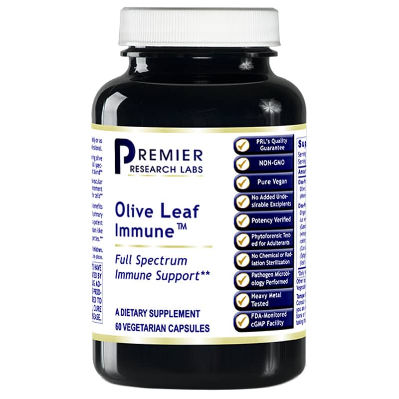 Premier Research Labs Olive Leaf Immune Full Spectrum Immune Support 60 Veg Capsules