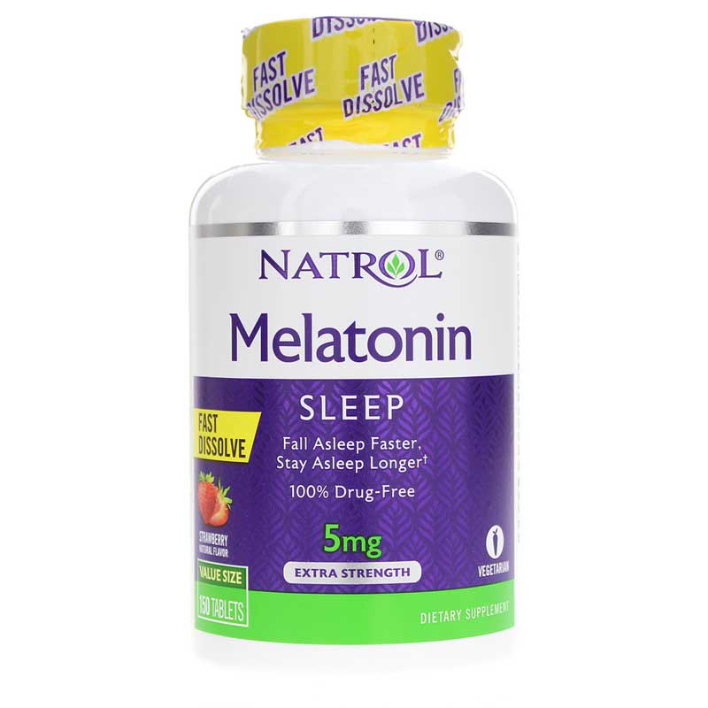 Natrol Melatonin 5 Mg Fast Dissolve Extra Strength 150 Tablets