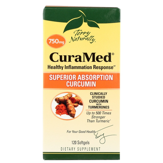 EuroPharma - Terry Naturally CuraMed with BCM-95 750 mg. - 120 Softgels