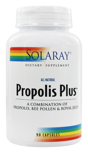 Solaray - Propolis Plus All Natural - 90 Capsules