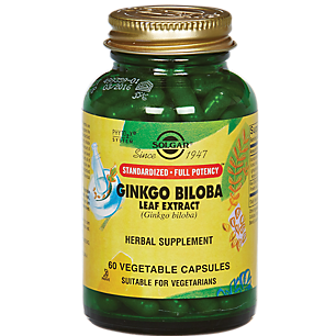 Ginkgo Biloba Leaf Extract - Standardized Full Potency (60 Vegetarian Capsules)