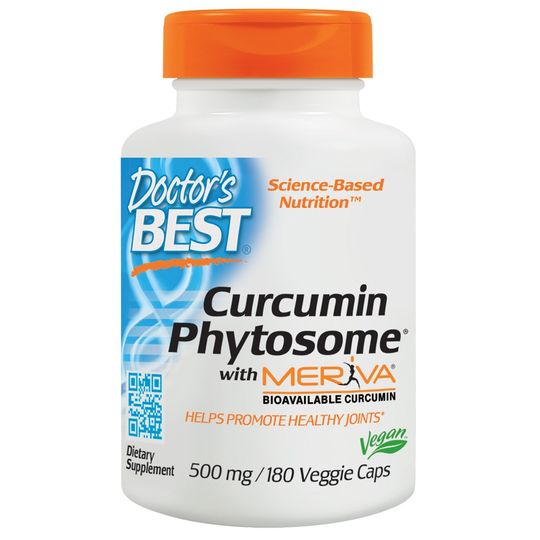 Doctor's Best - Curcumin Phytosome with Meriva 500 mg. - 180 Vegetarian Capsules