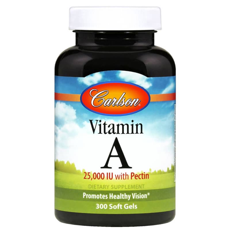 Carlson Labs Vitamin A 25,000 IU with Pectin 300 Softgels