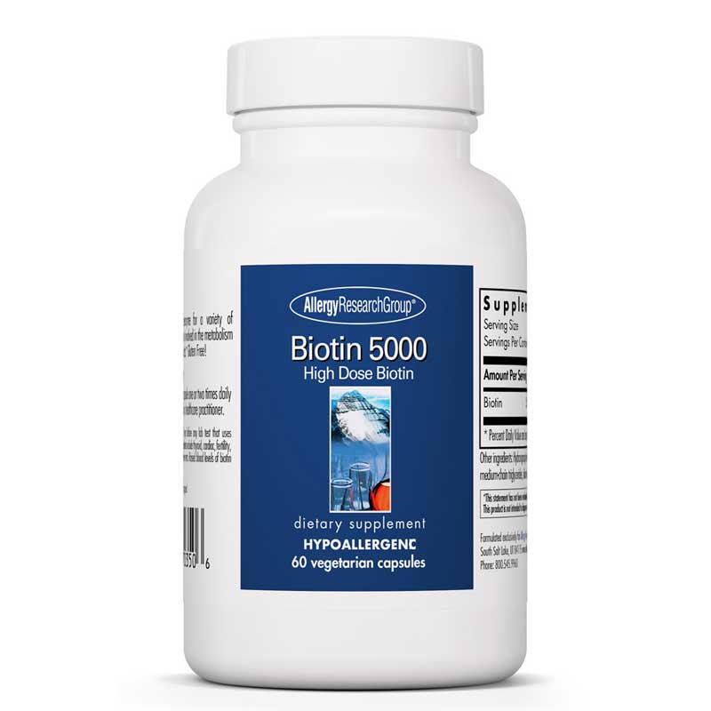 Allergy Research Group Biotin 5000 60 Veg Capsules