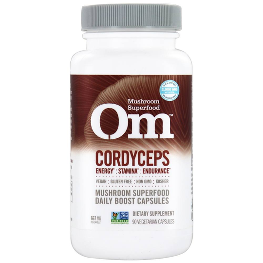 Om - Cordyceps Mushroom Superfood Daily Boost 2000 mg. - 90 Vegetarian Capsules