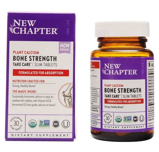 New Chapter - Plant Calcium Bone Strength Take Care Slim Tablets - 30 Vegetarian Tablets