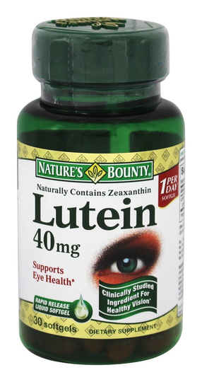 Nature's Bounty - Lutein 40 mg. - 30 Softgels