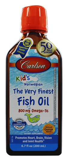 Carlson Labs - Carlson Kid's The Very Finest Norwegian Fish Oil Great Orange Taste - 6.7 fl. oz.