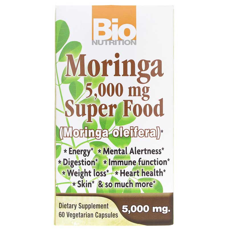 Bio Nutrition Moringa 5000 Mg Super Food 60 Veg Capsules