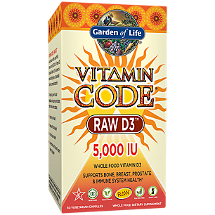 Vitamin Code Raw Whole Food Vitamin D3 - 5,000 IU (60 Vegetarian Capsules)