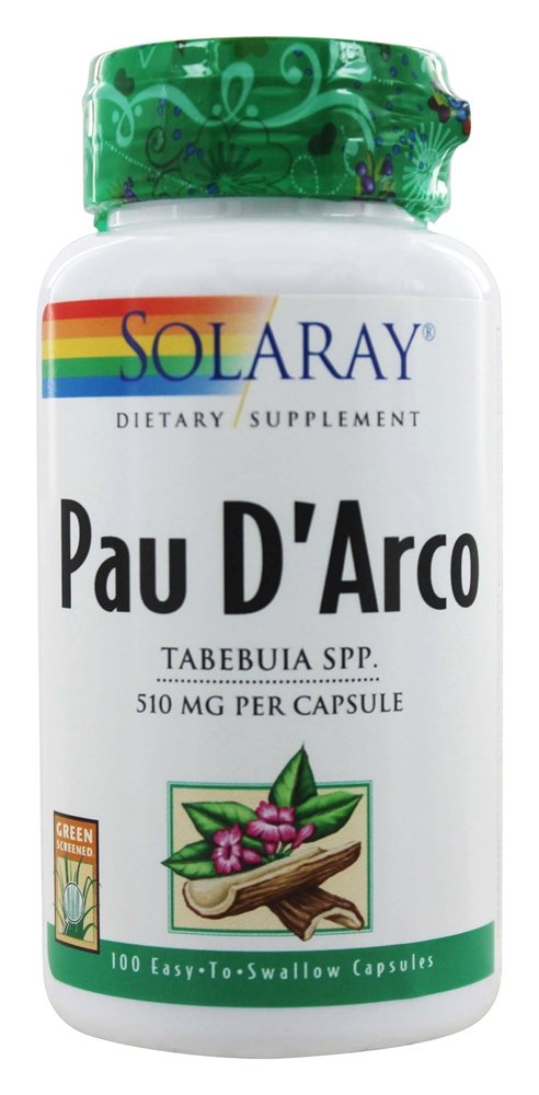 Solaray - Pau D'Arco Tabebuia Spp. 510 mg. - 100 Capsules
