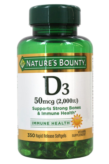 Nature's Bounty - Vitamin D3 2000 IU - 350 Softgels