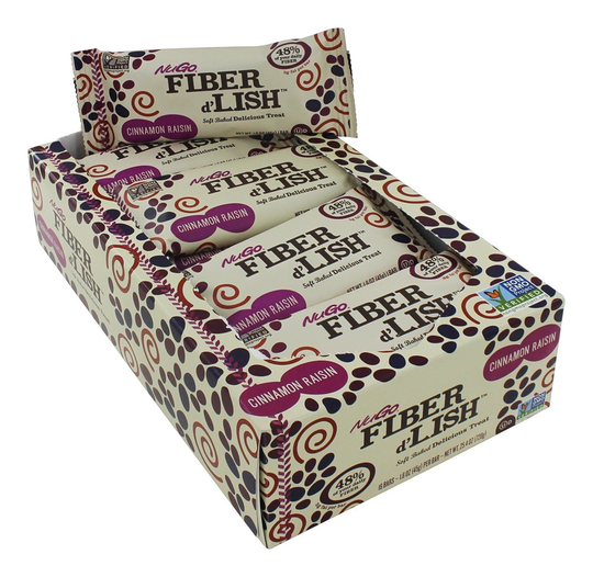 NuGo Nutrition - Fiber d'Lish Bar Cinnamon Raisin - 16 Bars