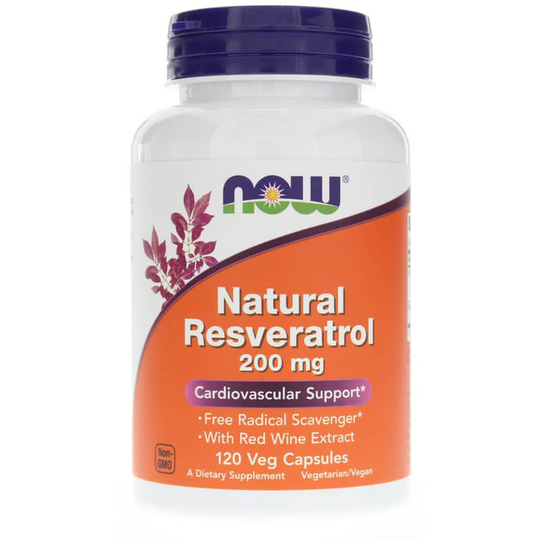 NOW Foods Natural Resveratrol 200 Mg 120 Veg Capsules