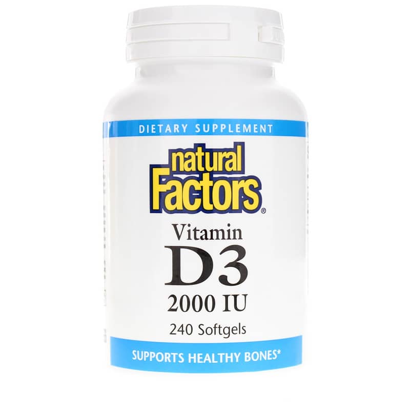 Natural Factors Vitamin D3 2000 IU 240 Softgels
