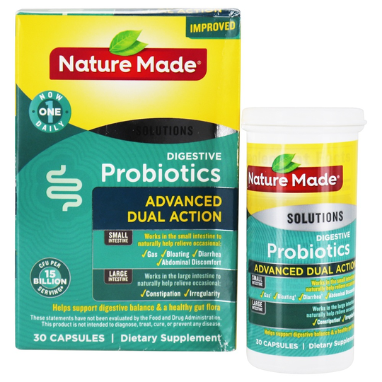Nature Made - Digestive Probiotics Advanced Dual Action 15 Billion CFU - 30 Capsules