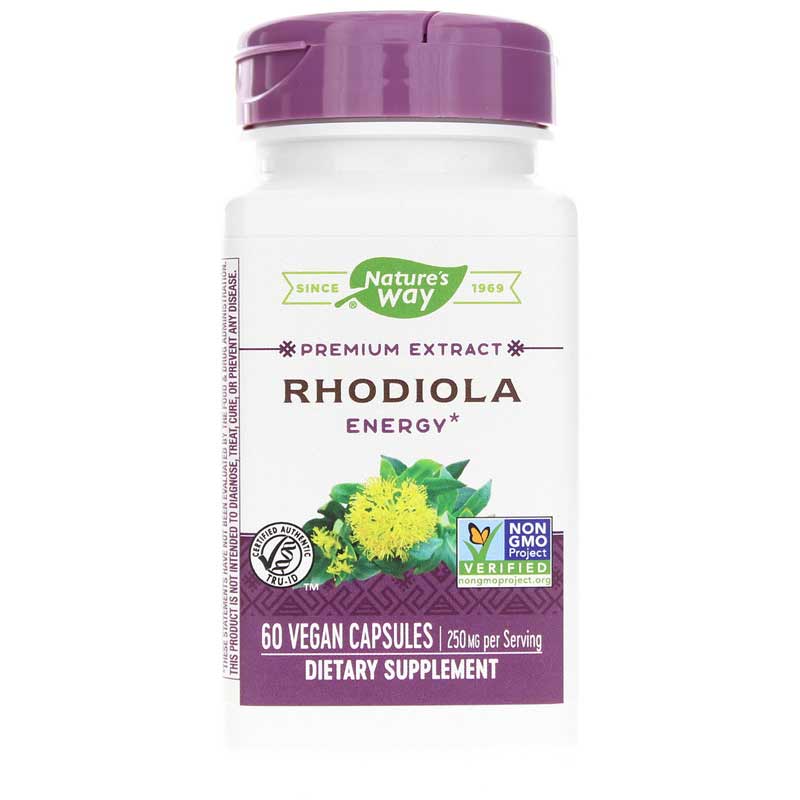 Natures Way Rhodiola Standardized 60 Veg Capsules