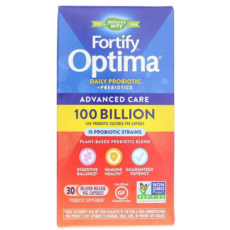 Natures Way Fortify Optima Max Potency 100 Billion 30 Veg Capsules