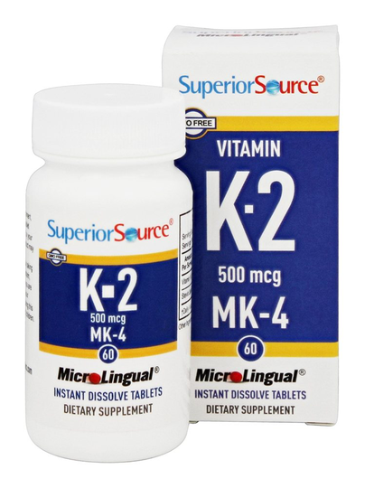 Superior Source - Vitamin K2 500 mcg. - 60 Quick Dissolve Tablets