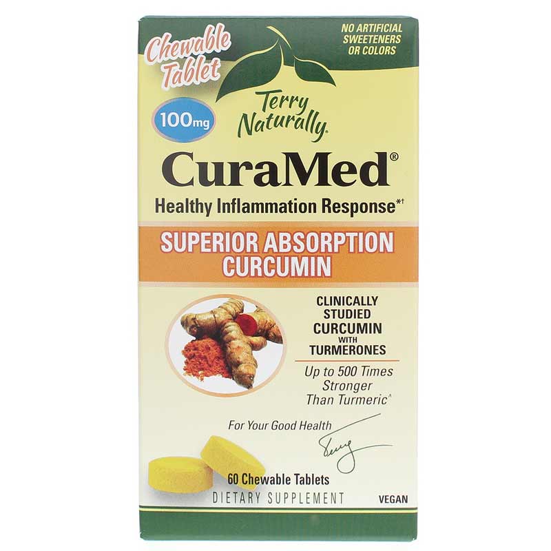 Terry Naturally CuraMed Chewable 100 Mg 60 Chewable Tablets